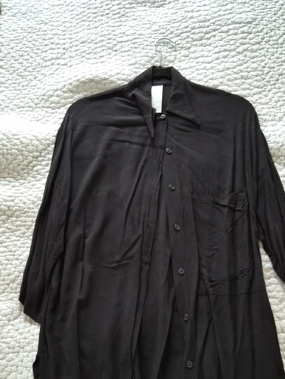 Meg Black Button-Up Shirt - Classic Long Sleeve